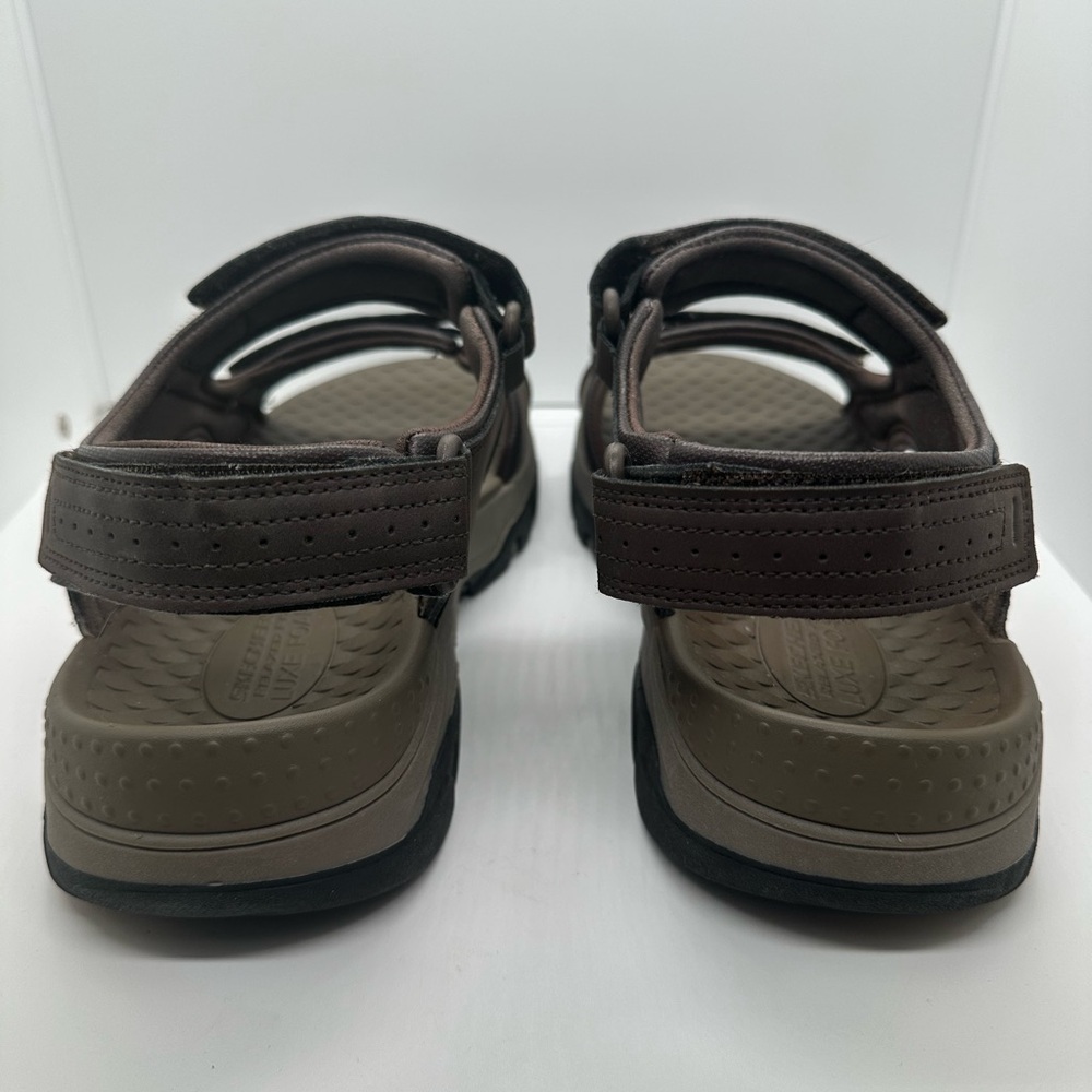 Skechers Men’s Relaxed Fit Tresmen Garo Chocolate Sandals #204105 Size 9 Wide - Picture 5 of 11